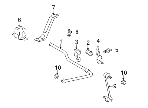 2012 Toyota Venza Stabilizer Bar & Components Diagram 4 - Thumbnail