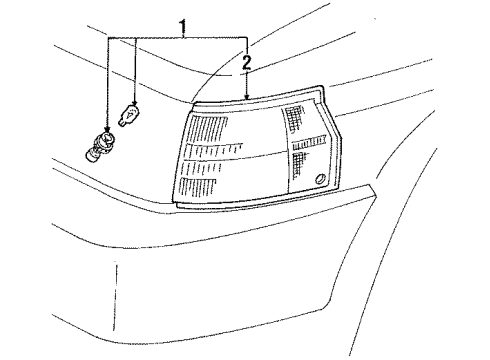 1989 Toyota Tercel Marker & Signal Lamps Diagram