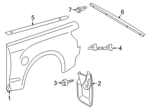 2025 Toyota Tacoma Exterior Trim - Pick Up Box Diagram 2 - Thumbnail