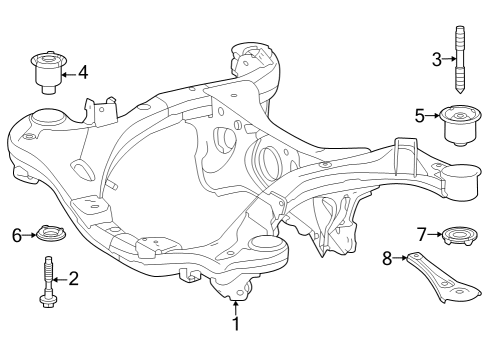 2025 Toyota Crown Rear Suspension Diagram