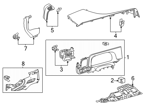 2025 Toyota Crown Signia Instrument Panel Components Diagram 2 - Thumbnail