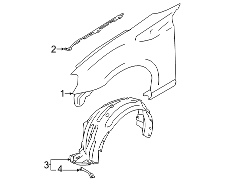 2025 Toyota GR86 Fender & Components Diagram
