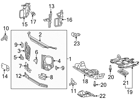 2024 Toyota 4Runner Radiator Support Diagram