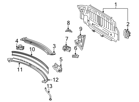 2001 Toyota Solara Rear Body Diagram