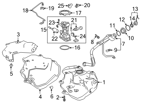 2022 Toyota Corolla Tube Assembly Clamp Diagram for 77285-06240
