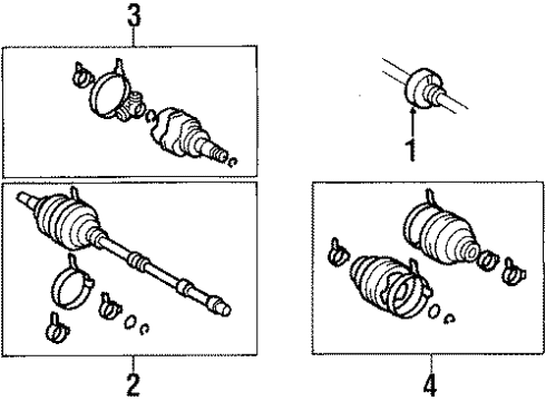 1988 Toyota Tercel Axle Shaft - Front Diagram