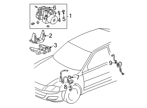 2001 Toyota Avalon ABS Components Diagram