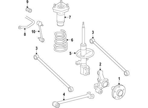1996 Toyota Corolla Rear Suspension Components Diagram