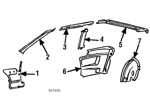 1986 Toyota Corolla Interior Trim Diagram 2 - Thumbnail