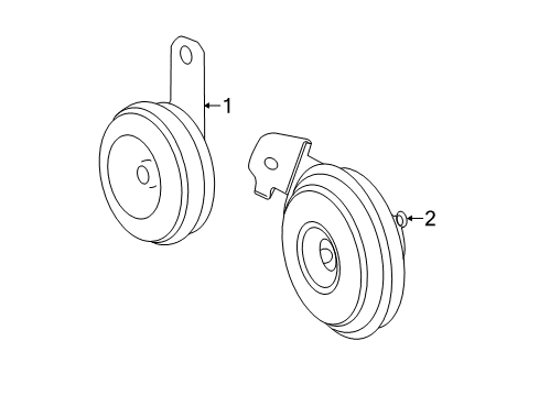 2019 Toyota Corolla Lower Note Horn Diagram for 86520-02250