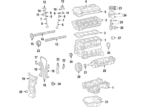 2018 Toyota Yaris iA Camshaft & Timing Diagram