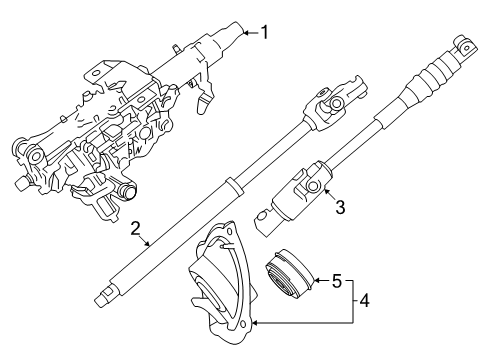 2025 Toyota 4Runner Steering Column Assembly Diagram 2 - Thumbnail