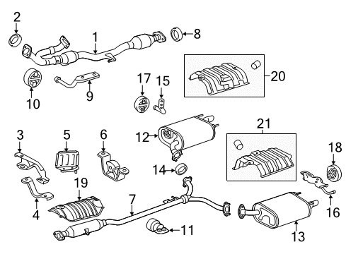2018 Toyota Avalon Exhaust System Diagram 2 - Thumbnail
