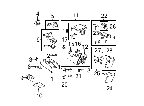 2008 Toyota Tundra Console Diagram 2 - Thumbnail