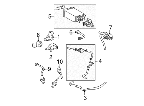 2005 Toyota Tacoma Emission Components Diagram