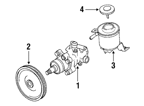 1989 Toyota Pickup P/S Pump & Hoses Diagram 2 - Thumbnail