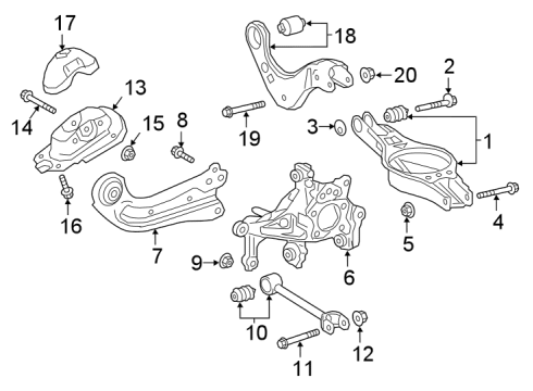 2022 Toyota Avalon Rear Suspension Components Diagram 2 - Thumbnail
