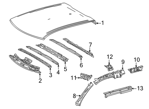 2025 Toyota Tundra Roof & Components Diagram