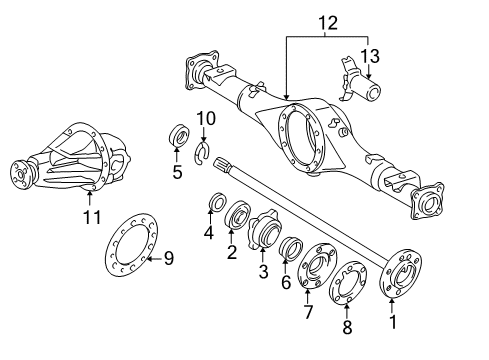 2006 Toyota Tundra Axle & Differential - Rear Diagram