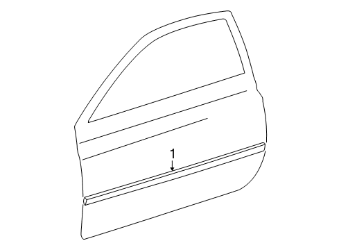 2001 Toyota Solara Exterior Trim - Door Diagram