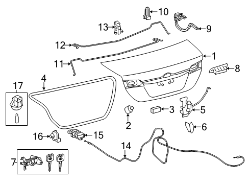 2012 Toyota Camry Trunk Diagram