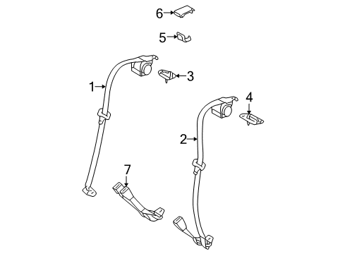 2006 Toyota Solara Rear Seat Belts Diagram 2 - Thumbnail