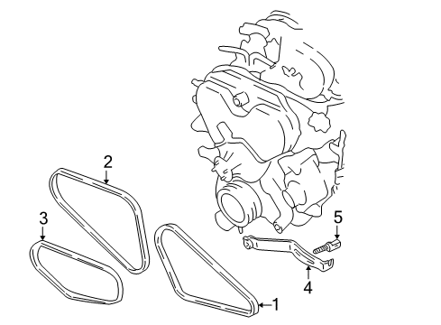 1999 Toyota 4Runner Belts & Pulleys Diagram