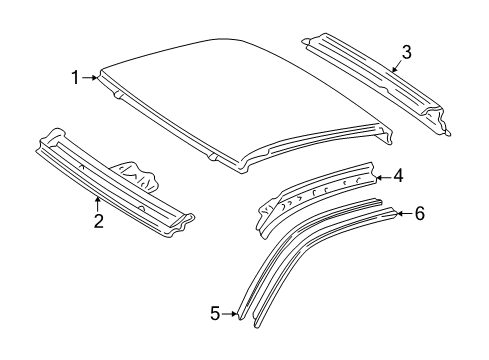 2004 Toyota Tundra Roof & Components Diagram 4 - Thumbnail