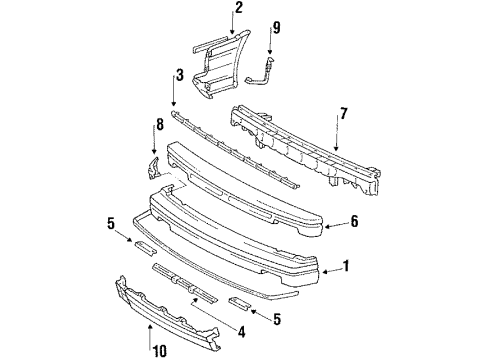 1987 Toyota Corolla Front Bumper Diagram