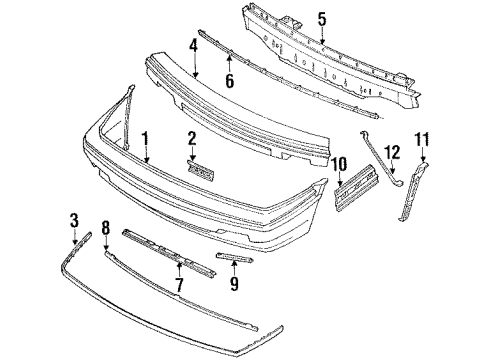 1990 Toyota Corolla Front Bumper Diagram