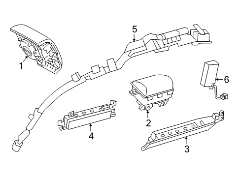 2019 Toyota Tacoma Air Bag Components Diagram