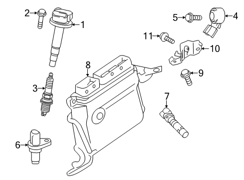 2015 Toyota Prius Crankshaft Position Sensor Diagram for 90919-A5004