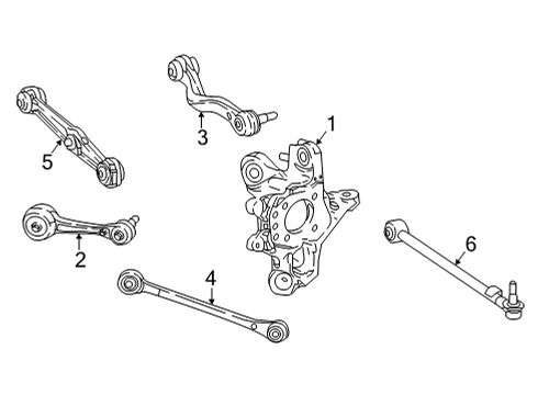2025 Toyota Mirai Rear Suspension Components Diagram