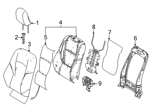 2025 Toyota 4Runner Passenger Seat Components Diagram 3 - Thumbnail