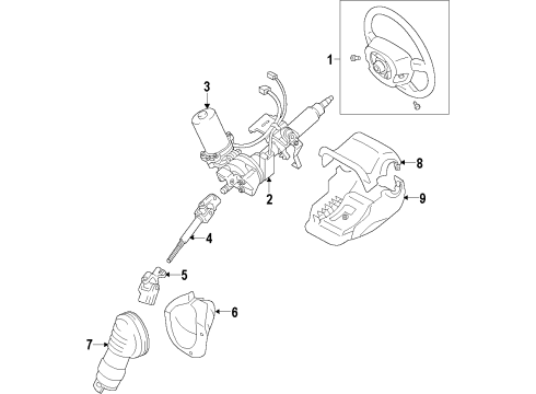 2012 Toyota Prius C Steering Column Diagram