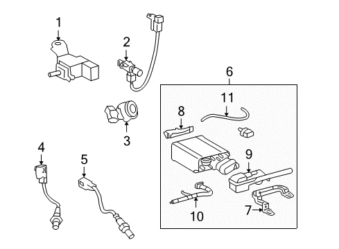 2008 Toyota Sequoia Emission Components Diagram