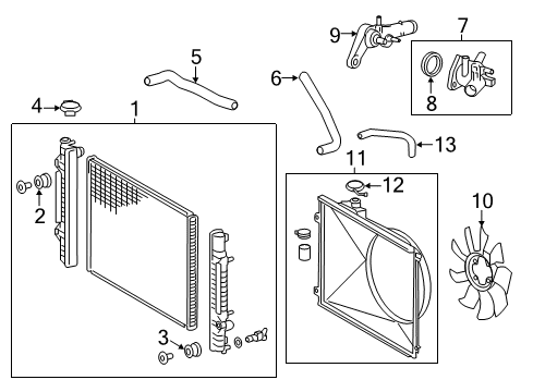 2017 Toyota Tacoma Radiator & Components Diagram 2 - Thumbnail