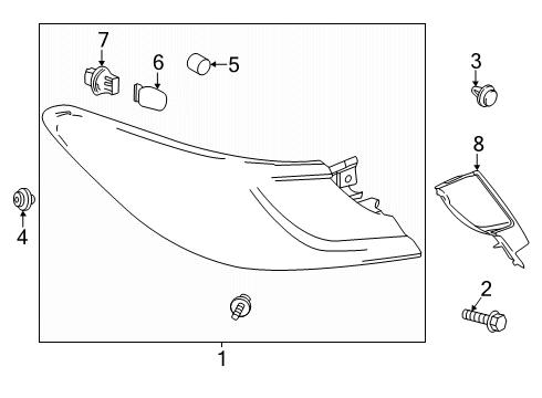 2025 Toyota Camry Tail Lamps Diagram