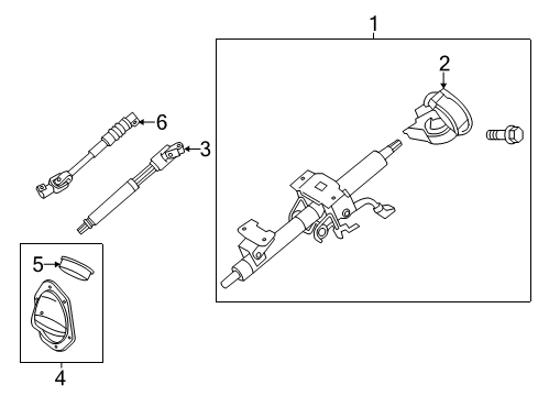 2024 Toyota 4Runner Steering Column Assembly Diagram
