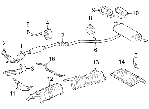 2025 Toyota Crown Exhaust Components Diagram 2 - Thumbnail