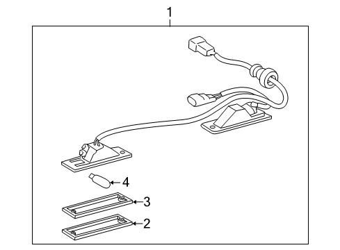 2024 Toyota 4Runner License Lamps Diagram