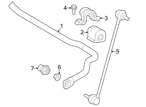 2025 Toyota GR Corolla Stabilizer Bar & Components Diagram