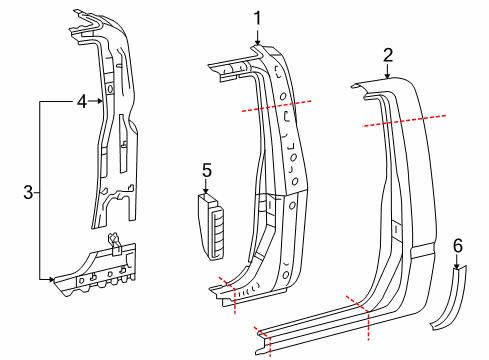 2012 Toyota Tacoma Side Panel & Components Diagram 3 - Thumbnail