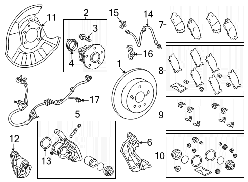 2025 Toyota Camry Wire Assembly, Parking Brake Diagram for 890C0-06130