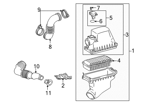 2004 Scion xA Air Intake Diagram