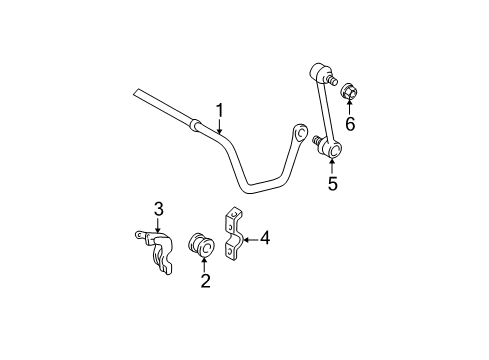 2002 Toyota Camry Stabilizer Bar & Components Diagram 4 - Thumbnail
