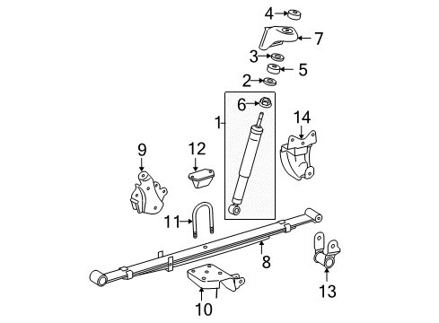 2012 Toyota Tacoma Rear Suspension Components Diagram 2 - Thumbnail