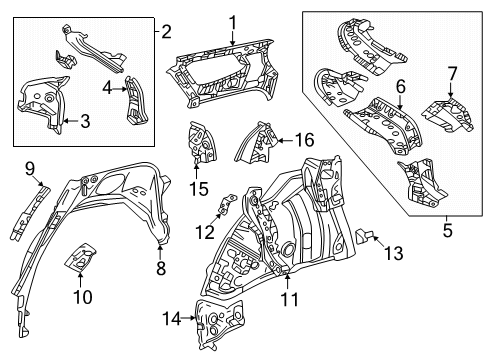 2025 Toyota Crown Signia Inner Structure - Quarter Panel Diagram