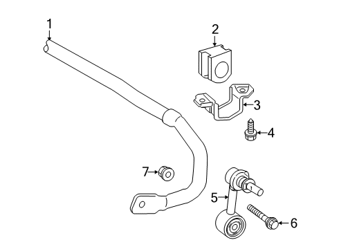 2019 Toyota Avalon Stabilizer Bar & Components Diagram 4 - Thumbnail