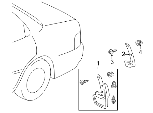 2001 Toyota Camry Exterior Trim - Quarter Panel Diagram